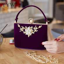 Load image into Gallery viewer, YYW Crystal Clutches Bag Party purse Women Evening Bags Handbag crossbody messenger bags wedding Purse Fashion Designer Chain
