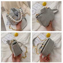 Load image into Gallery viewer, Designer Women Messenger Bags Dot Mini Jacket Bag Lady Shoulder Bag Pearl Handle Chain Crossbody Bags Sac A Main Femme De Marque
