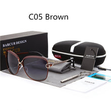 Load image into Gallery viewer, BARCUR New Fashion Sunglasses Women White Frame Gradient Polarized Sun Glasses Driving UV400 Eyewear with Update Box Free
