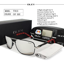 Load image into Gallery viewer, OLEY Brand Men's Polarized Sunglasses women Sun Glasses Driving Goggles Oculos Support logo customization Y8724
