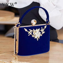 Load image into Gallery viewer, YYW Crystal Clutches Bag Party purse Women Evening Bags Handbag crossbody messenger bags wedding Purse Fashion Designer Chain
