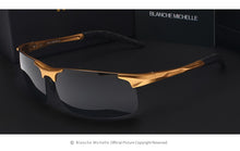 Load image into Gallery viewer, High Quality Ultra-Light Aluminum Magnesium Sport Sunglasses Polarized Men UV400 Rectangle Gold Outdoor Driving Sun Glasses

