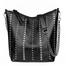 Load image into Gallery viewer, DIINOVIVO Vintage Bag Women Shoulder Bags Punk Rivet Bucket Bag Handbag Lady Casual PU Leather Crossbody Bags Female WHDV1387
