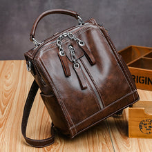 Load image into Gallery viewer, Small Backpack Multifunction Women Backpacks Vintage Leather School Bags For Girls Shoulder Bag Ladies Travel Backpack mochilas
