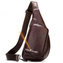 Load image into Gallery viewer, WESTAL Men's Shoulder Bag Men's Genuine Leather Chest Pack Man Sling Messenger Bags Belt Small Crossbody Bags Side Bags for Men
