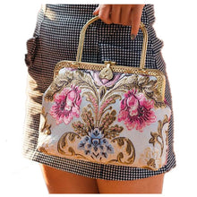 Load image into Gallery viewer, Women Evening Bags and Clutches Vintage Handbag for Woman Wristlet Clutch Crossbody Bag Flower Wedding Purse Bags Top Handle
