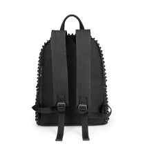 Load image into Gallery viewer, Fashion Female Women Backpacks Rivet Black Soft Washed Leather Bag Schoolbags For Girls Punk School Bag Teenager
