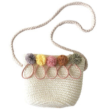 Load image into Gallery viewer, Women Crossbody Shoulder Bag Knitted Straw Messenger Satchel Handbag Bucket Bag Vintage Bucket Straw Beach Bags Women Totes
