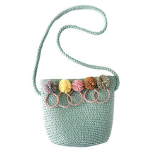 Load image into Gallery viewer, Women Crossbody Shoulder Bag Knitted Straw Messenger Satchel Handbag Bucket Bag Vintage Bucket Straw Beach Bags Women Totes
