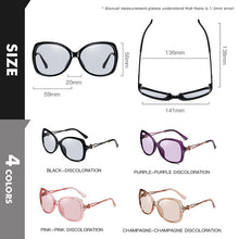 Load image into Gallery viewer, LIOUMO Fashion Oversized Sunglasses Women 2020 Chameleon Sun Glasses Female Polarized Photochromic Eyewear UV400 zonnebril dames
