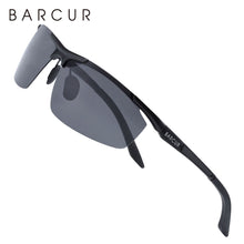 Load image into Gallery viewer, BARCUR Aluminum Magnesium Sports Polarized Sunglasses Men Mirror Sun Glasses Male oculos
