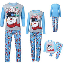 Load image into Gallery viewer, Blotona Family Matching Christmas Pajamas Set Snowman Print Tops Long Pants Sleepwear
