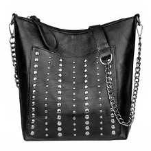 Load image into Gallery viewer, DIINOVIVO Vintage Bag Women Shoulder Bags Punk Rivet Bucket Bag Handbag Lady Casual PU Leather Crossbody Bags Female WHDV1387
