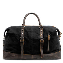 Load image into Gallery viewer, MUCHUAN Men Travel Bags M Hand Luggage Bags Canvas Leather Travel Duffel Bags Shoulder Bags Large Capacity Weekend Overnight
