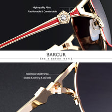 Load image into Gallery viewer, BARCUR Women Gradient Sunglasses Polarized Sun Glasses Luxury Round Eyewear lunette de soleil homme
