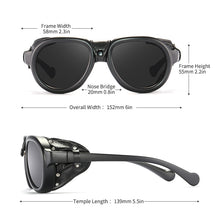 Load image into Gallery viewer, KDEAM Luxury Steampunk Pilot Sunglasses Men and Women Soft Leather Shield Glasses UV400 Protection KD2095
