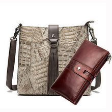Load image into Gallery viewer, WESTAL Women's Shoulder Bags for Women Genuine Leather Designer Bag 2021 Women Purses and Handbags Messenger Crossbody Bags Sets
