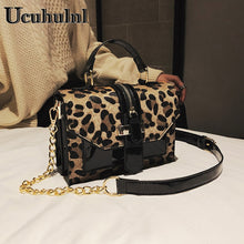 Load image into Gallery viewer, Leopard Print Small Flap Bags Women Bag Over Shoulder Luxury Handbags Women Bags Designer Lady Leather Plush Messenger Bag
