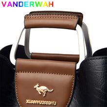 Load image into Gallery viewer, 3 Layers Brand Small Tote Bag Oil Skin Leather Luxury Handbags Women Bags Designer Ladies Shoulder Crossbody Hand Bags for Women
