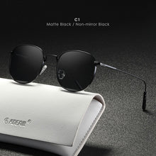 Load image into Gallery viewer, KDEAM Retro Style Round Sunglasses Women Fine lines Designer Vintage Glasses Lady with Leather Case
