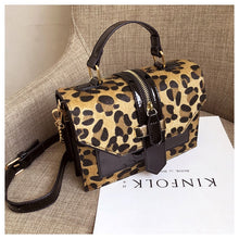 Load image into Gallery viewer, Leopard Print Small Flap Bags Women Bag Over Shoulder Luxury Handbags Women Bags Designer Lady Leather Plush Messenger Bag
