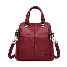 Load image into Gallery viewer, Hot Sale High Quality Leather Backpack Women Shoulder Bags Multifunction Travel Backpack School Bags for Girls Bagpack Mochila
