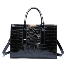 Load image into Gallery viewer, Pantent Leather Women Messenger Bags Crocodile Female Crossbody Shoulder Hand bags For Women 2022 High Quality Ladies Handbags
