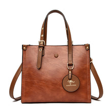 Load image into Gallery viewer, 3 Layers Casual Tote Vintage Ladies Tote Hand Bag Leather Luxury Handbags Women Designer Bags for Women 2022 Sac A Main Femme
