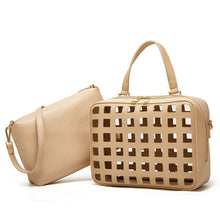 Load image into Gallery viewer, Diinovivo Fashion Women Composite Bags Hollow Out Designer Handbag 2PCS Set Female Bag Solid PU Shoulder Crossbody Bag WHDV2242
