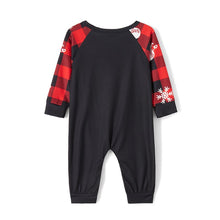 Load image into Gallery viewer, Blotona Christmas Family Matching Pajamas Set, Long Sleeve Elk Print Tops with Plaid Snowman Print Pants,Baby Romper Homewear
