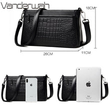Load image into Gallery viewer, Luxury Cowhide Designer Leather Handle Bag for Female High Quality Woman Shoulder Messenger Bag Brand Ladies Handbags and Purses
