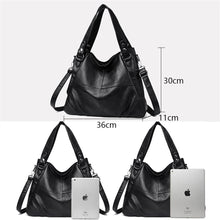 Load image into Gallery viewer, High-end Leather Top-handle Bag Casual Tote Large Capacity Woman Bags Luxury Designer Handbag Purses Brand Shoulder Sac A Main
