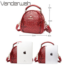 Load image into Gallery viewer, Flower Printed Crossbody Bags 2022 Fashion 2 Layers Trendy Handbags Luxury Women Designer High Quality PU Leather Shoulder Bags
