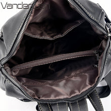 Load image into Gallery viewer, Brand Luxury Backpacks Soft Leather Waterproof Bagpack Preppy Style Young Student Bags Multifunction Mochilas Feminina Sac A Dos
