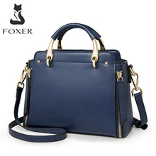 Load image into Gallery viewer, FOXER Handbag Women Purse Female Split Leather Crossbody Shoulder Bags Large Capacity Handbags Stylish Messenger Bags Chic Totes
