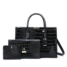 Load image into Gallery viewer, Pantent Leather Women Messenger Bags Crocodile Female Crossbody Shoulder Hand bags For Women 2022 High Quality Ladies Handbags

