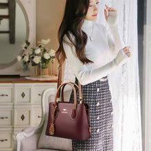Load image into Gallery viewer, 2 Layers Quality Leather Luxury Handbags Women Bags Designer Crossbody Bags for Women 2021 Large Capacity Tote Bag Sac A Main
