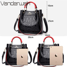 Load image into Gallery viewer, 3 Layers Luxury Handbags Women Bags Designer Letters Women's PU Leather Hand Shopping Bags Shoulder Crossbody Bag Sac A Main
