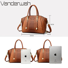 Load image into Gallery viewer, Luxury Handbags for Women 2022 New Ladies Alligator Bags Female Leather Shoulder Top-Handle Crossbody Bags Large Casual Tote Sac
