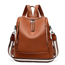 Load image into Gallery viewer, Brand Luxury Backpacks Soft Leather Waterproof Bagpack Preppy Style Young Student Bags Multifunction Mochilas Feminina Sac A Dos
