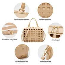 Load image into Gallery viewer, Diinovivo Fashion Women Composite Bags Hollow Out Designer Handbag 2PCS Set Female Bag Solid PU Shoulder Crossbody Bag WHDV2242
