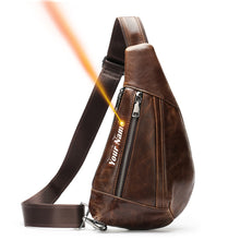 Load image into Gallery viewer, WESTAL Men's Shoulder Bag Men's Genuine Leather Chest Pack Man Sling Messenger Bags Belt Small Crossbody Bags Side Bags for Men
