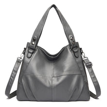 Load image into Gallery viewer, High-end Leather Top-handle Bag Casual Tote Large Capacity Woman Bags Luxury Designer Handbag Purses Brand Shoulder Sac A Main
