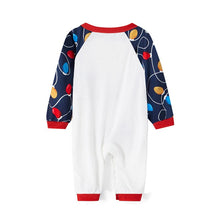 Load image into Gallery viewer, Blotona Christmas Family Matching Pajamas Outfits Adult Kids Elk Print Tops+Colorful Lights Prin Pants Sleepwear Set Baby Romper
