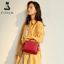 Load image into Gallery viewer, FOXER Handbag Women Purse Female Split Leather Crossbody Shoulder Bags Large Capacity Handbags Stylish Messenger Bags Chic Totes
