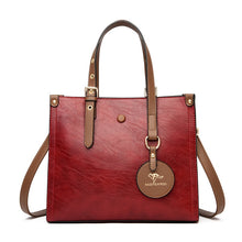 Load image into Gallery viewer, 3 Layers Casual Tote Vintage Ladies Tote Hand Bag Leather Luxury Handbags Women Designer Bags for Women 2022 Sac A Main Femme

