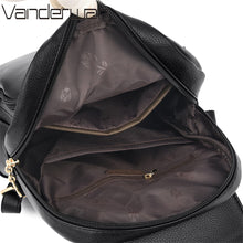 Load image into Gallery viewer, Large Capacity Women Backpack Purses High Quality Leather Female Vintage Bag School Bags Travel Bagpack Ladies Bookbag Rucksacks
