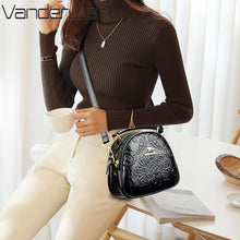 Load image into Gallery viewer, Flower Printed Crossbody Bags 2022 Fashion 2 Layers Trendy Handbags Luxury Women Designer High Quality PU Leather Shoulder Bags
