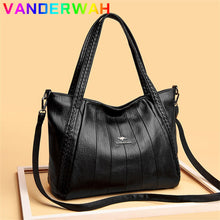 Load image into Gallery viewer, New Casual Tote Soft Leather Luxury Handbag Women's Bag Designer Ladies Large Shoulder Crossbody Hand Sac for Female Patchwork
