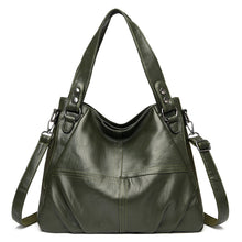 Load image into Gallery viewer, High-end Leather Top-handle Bag Casual Tote Large Capacity Woman Bags Luxury Designer Handbag Purses Brand Shoulder Sac A Main
